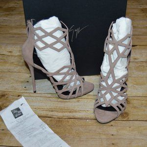 Giuseppe Zanotti Suede sandals diamond cut heel